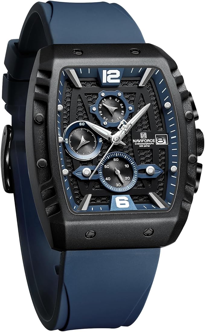 Luxury Chronograph  Naviforce Watch For Men / With Box / Perfect for Gift