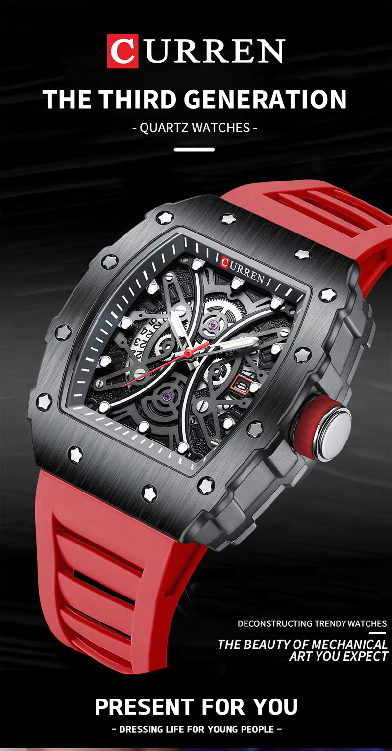 Luxury Curren Quartz Watch for Men With Box /Perfect for Gift