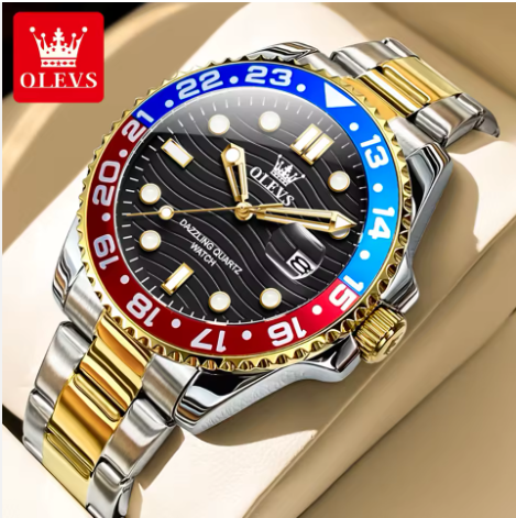 Luxury Olevs Quartz Watch for Men with Box/ Perfect for Gift