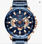 Luxury Curren Chronograph Watch For men With Box/ perfect for Gift